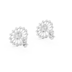 Solarelle Open Spoke Sunburst Cluster Lab Grown Diamond Earrings