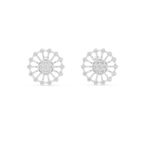Solarelle Open Spoke Sunburst Cluster Lab Grown Diamond Earrings