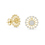 Solarelle Open Spoke Sunburst Cluster Lab Grown Diamond Earrings