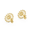 Solarelle Open Spoke Sunburst Cluster Lab Grown Diamond Earrings