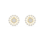 Solarelle Open Spoke Sunburst Cluster Lab Grown Diamond Earrings