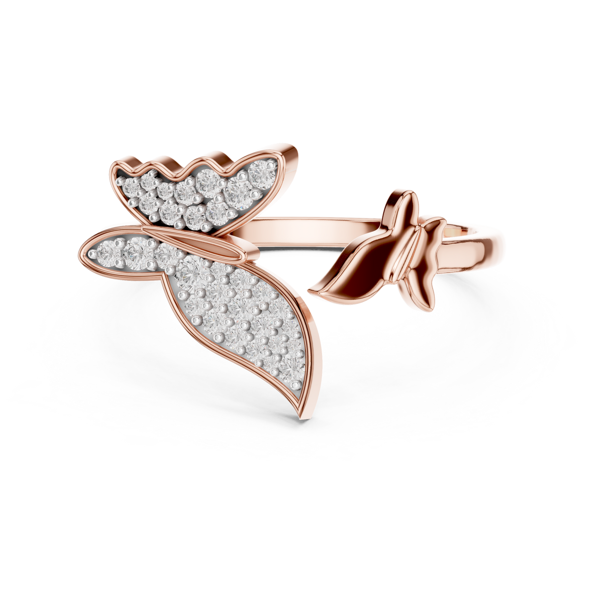 Farfalyn Butterfly Pavé Open Lab Grown Diamond Ring