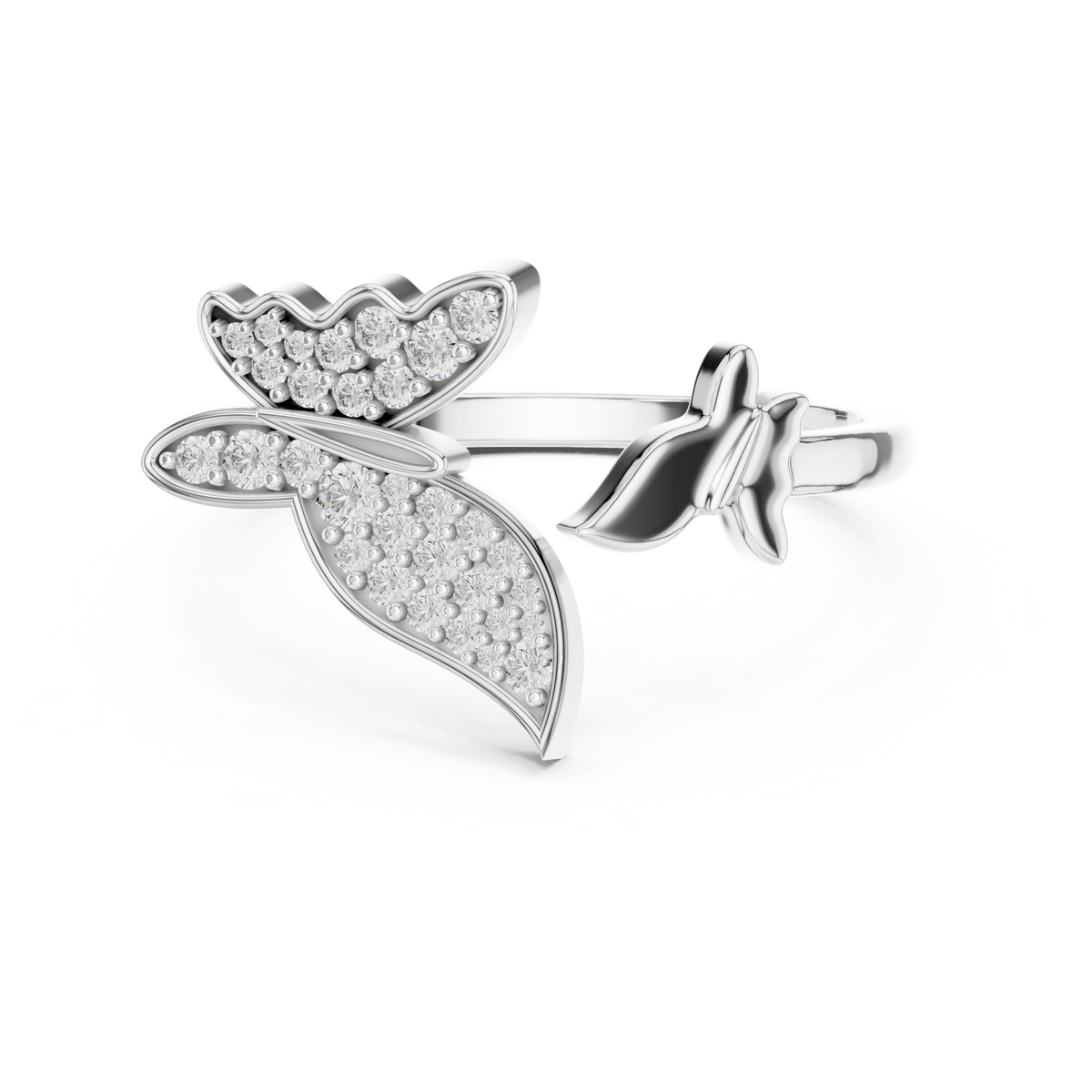 Farfalyn Butterfly Pavé Open Lab Grown Diamond Ring