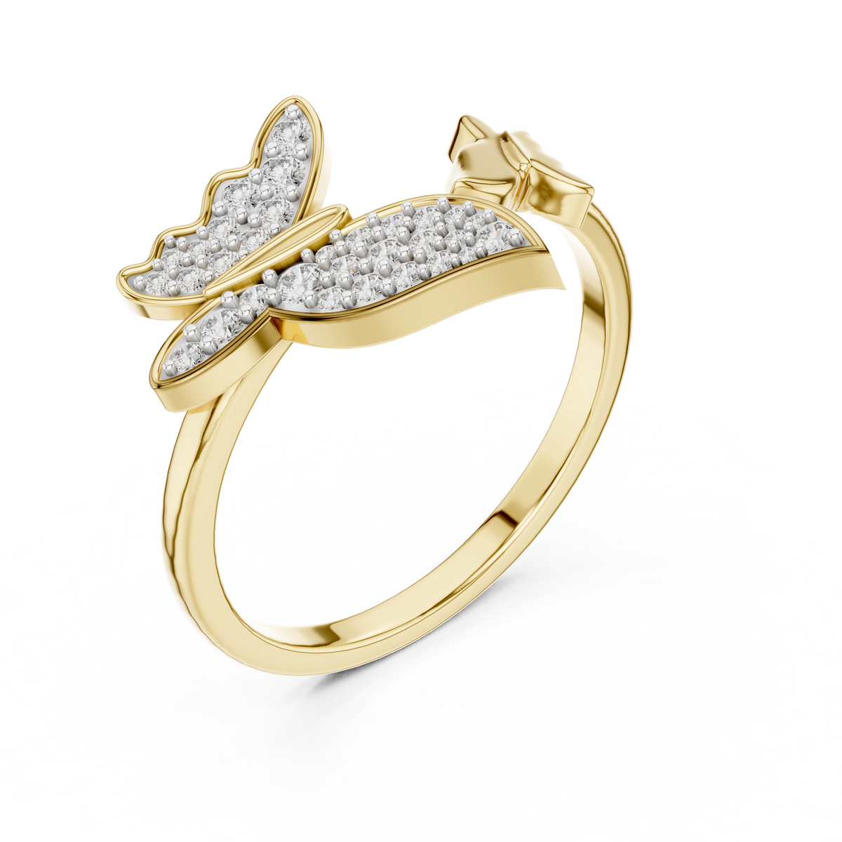 Farfalyn Butterfly Pavé Open Lab Grown Diamond Ring