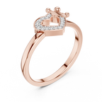 Coronelle Crown Heart Pavé Lab Grown Diamond Ring