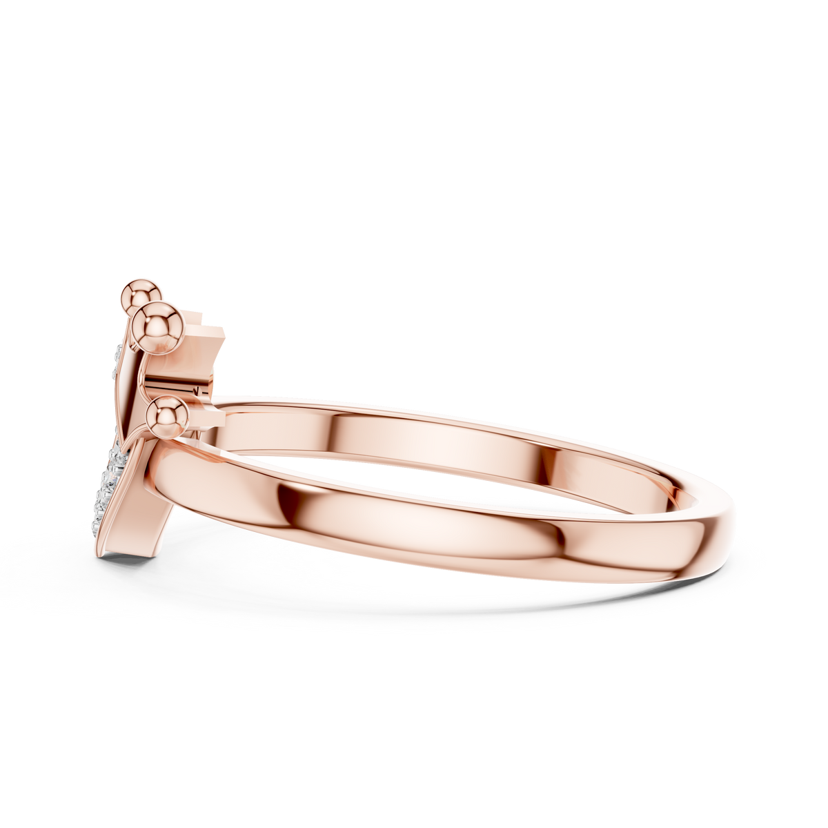 Coronelle Crown Heart Pavé Lab Grown Diamond Ring