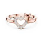 Coronelle Crown Heart Pavé Lab Grown Diamond Ring