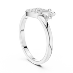 Coronelle Crown Heart Pavé Lab Grown Diamond Ring