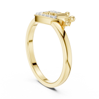 Coronelle Crown Heart Pavé Lab Grown Diamond Ring