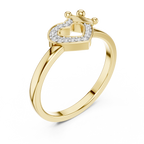 Coronelle Crown Heart Pavé Lab Grown Diamond Ring