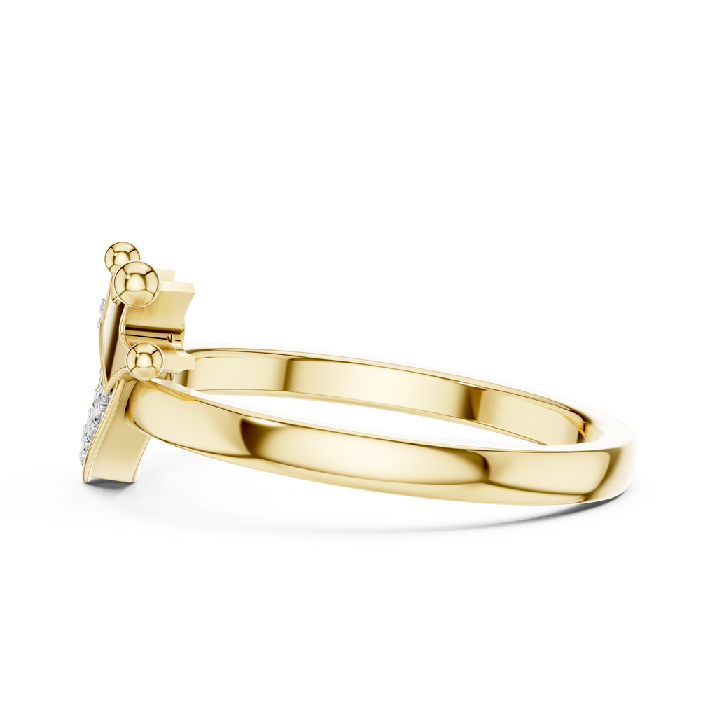 Coronelle Crown Heart Pavé Lab Grown Diamond Ring
