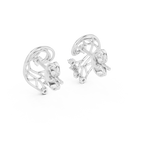Fernelle Openwork Fern Leaf Lab Grown Diamond Earrings