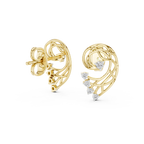 Fernelle Openwork Fern Leaf Lab Grown Diamond Earrings