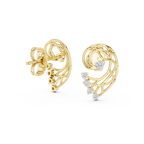 Fernelle Openwork Fern Leaf Lab Grown Diamond Earrings