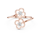 Sakurelle Twin Blossom Two Stone Lab Grown Diamond Ring