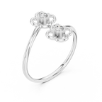 Sakurelle Twin Blossom Two Stone Lab Grown Diamond Ring