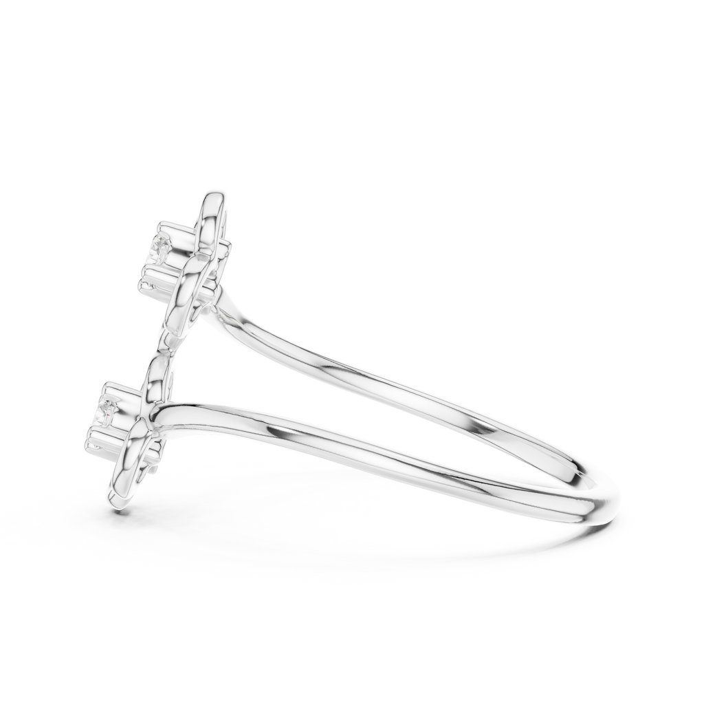 Sakurelle Twin Blossom Two Stone Lab Grown Diamond Ring