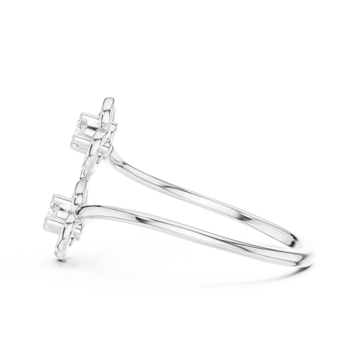 Sakurelle Twin Blossom Two Stone Lab Grown Diamond Ring