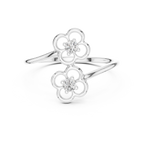 Sakurelle Twin Blossom Two Stone Lab Grown Diamond Ring