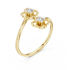 Sakurelle Twin Blossom Two Stone Lab Grown Diamond Ring