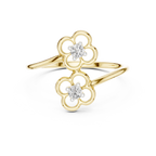 Sakurelle Twin Blossom Two Stone Lab Grown Diamond Ring