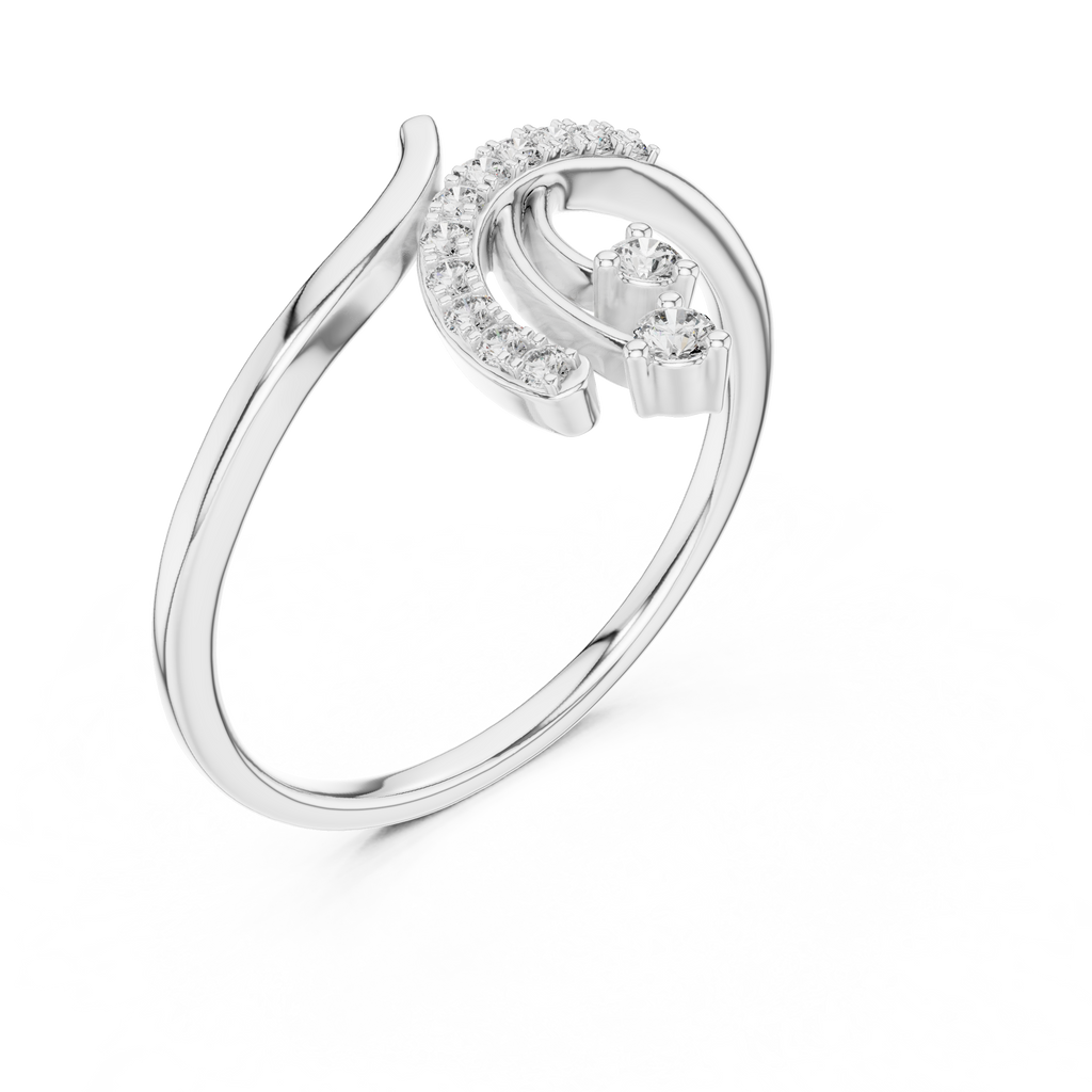 Cometra Shooting Star Pavé Lab Grown Diamond Bypass Ring