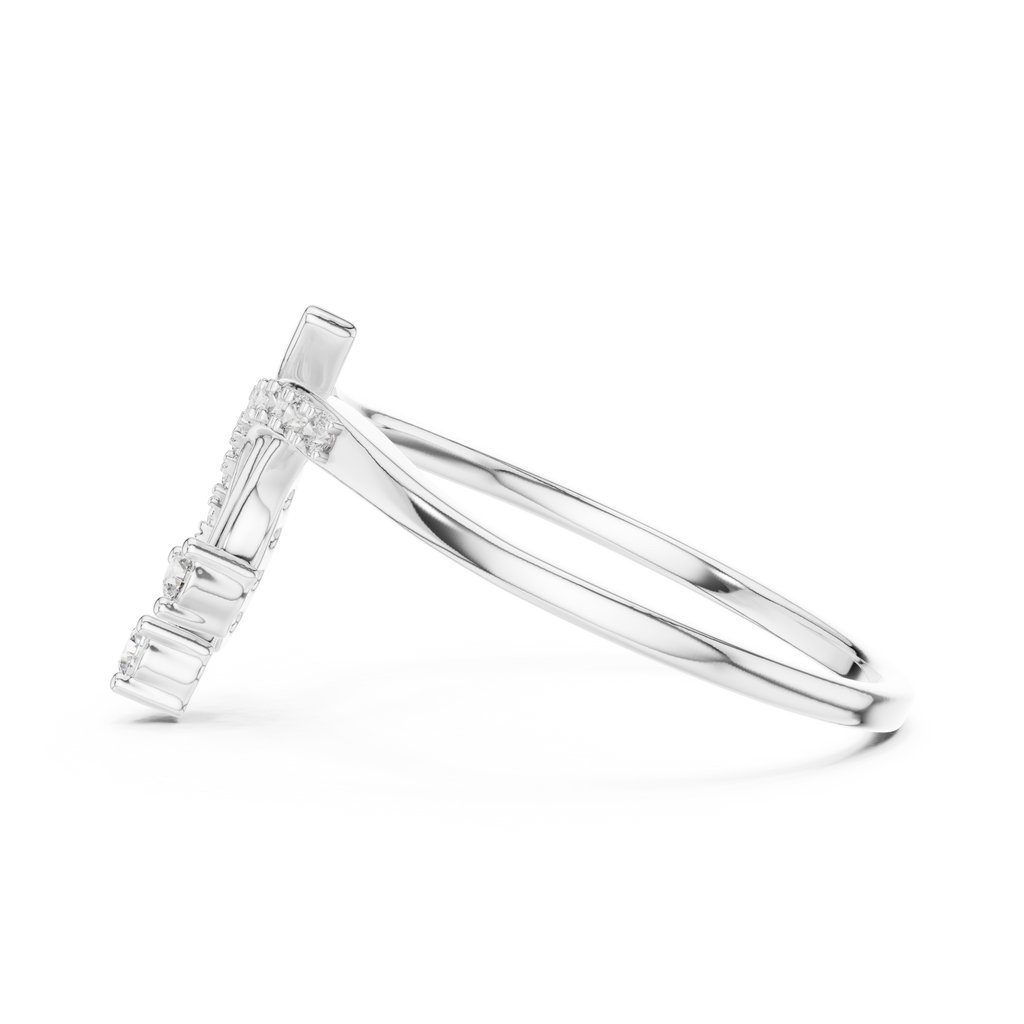 Cometra Shooting Star Pavé Lab Grown Diamond Bypass Ring