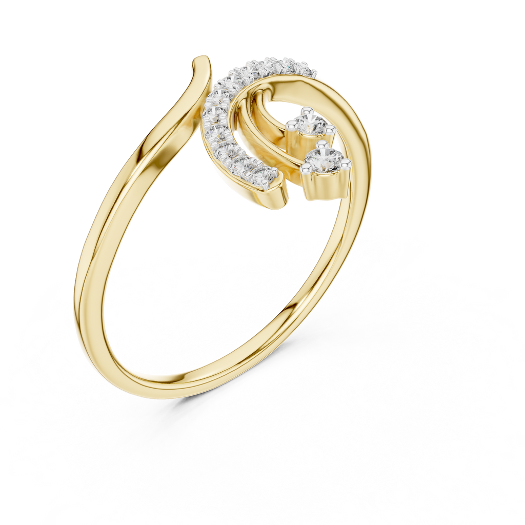 Cometra Shooting Star Pavé Lab Grown Diamond Bypass Ring