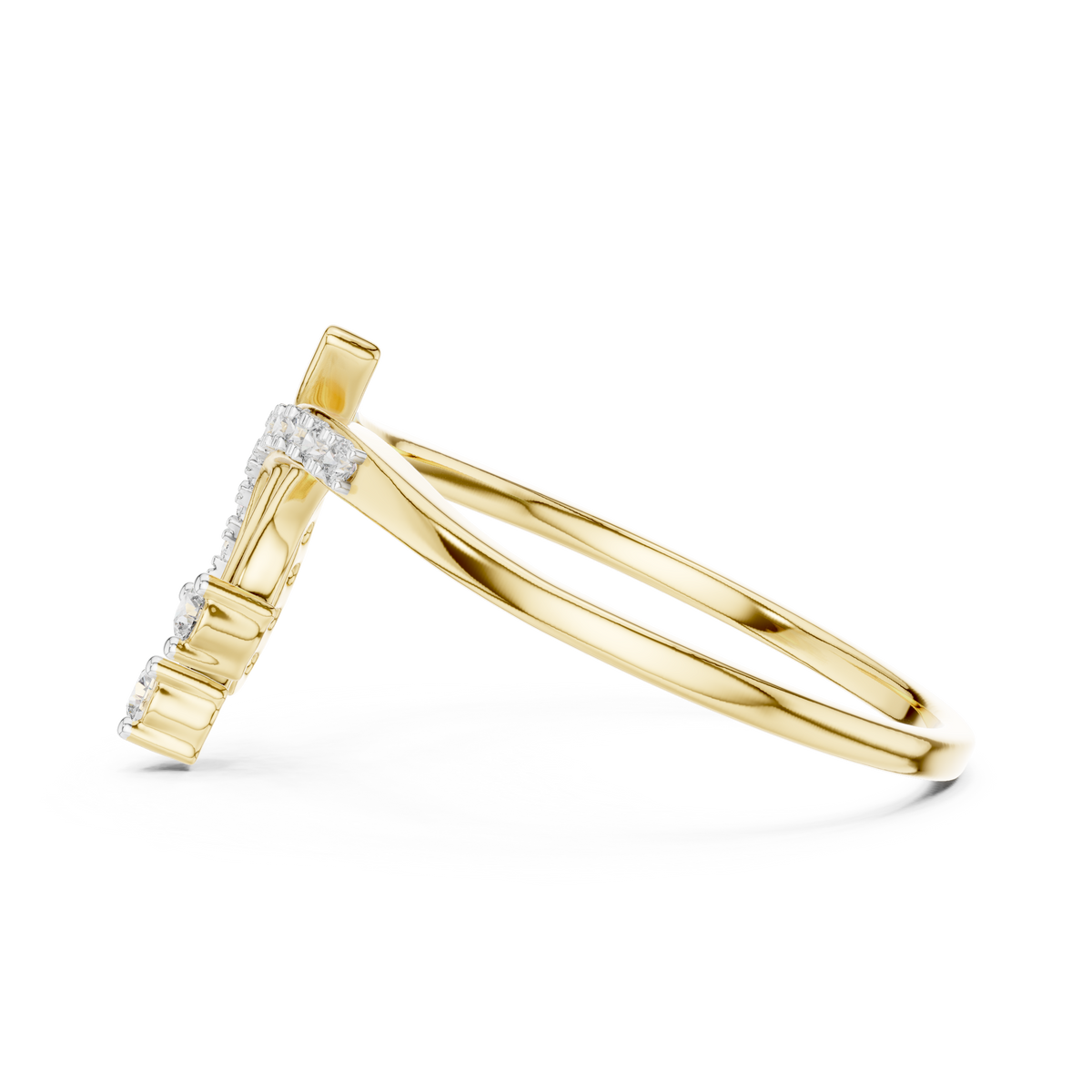 Cometra Shooting Star Pavé Lab Grown Diamond Bypass Ring