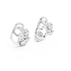 Anelora Interlinked Circle Pavé & Flower Cluster Lab Grown Diamond Earrings