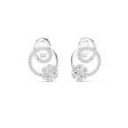 Anelora Interlinked Circle Pavé & Flower Cluster Lab Grown Diamond Earrings