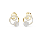 Anelora Interlinked Circle Pavé & Flower Cluster Lab Grown Diamond Earrings