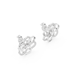 Corolenne Open Petal Flower Lab Grown Diamond Stud Earrings