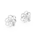 Corolenne Open Petal Flower Lab Grown Diamond Stud Earrings