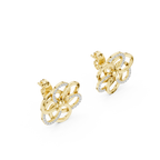 Corolenne Open Petal Flower Lab Grown Diamond Stud Earrings