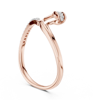 Kavira Twisted Crossover Pavé Lab Grown Diamond Bypass Ring