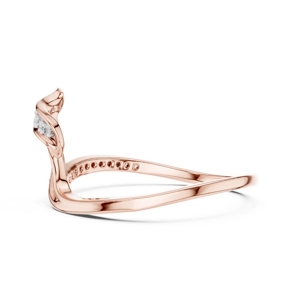Kavira Twisted Crossover Pavé Lab Grown Diamond Bypass Ring