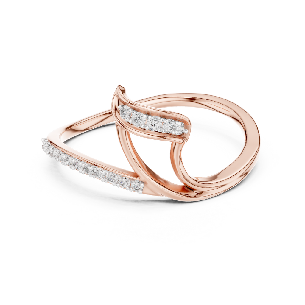 Kavira Twisted Crossover Pavé Lab Grown Diamond Bypass Ring