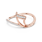 Kavira Twisted Crossover Pavé Lab Grown Diamond Bypass Ring