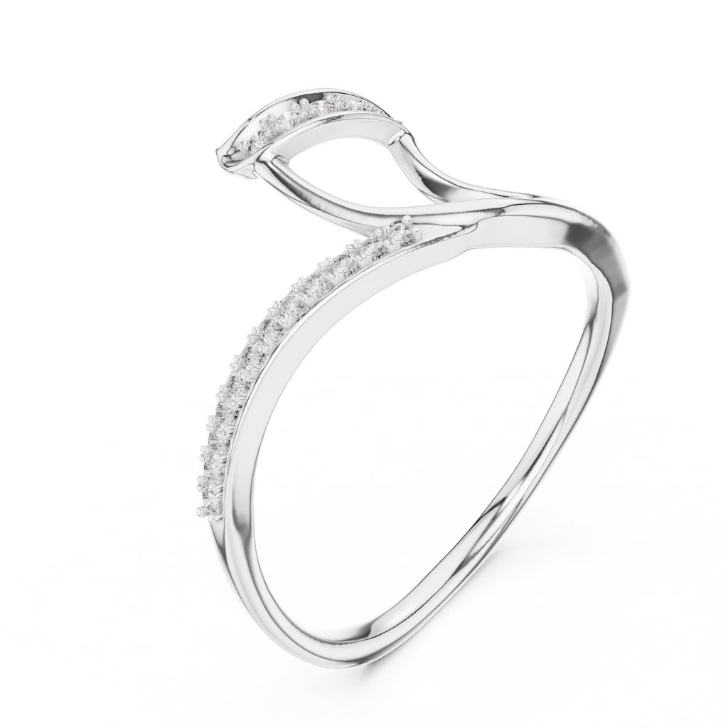 Kavira Twisted Crossover Pavé Lab Grown Diamond Bypass Ring