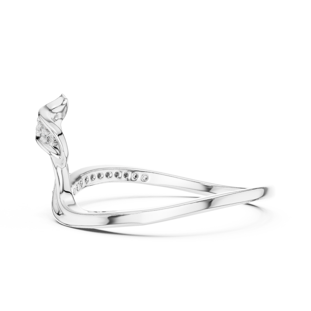 Kavira Twisted Crossover Pavé Lab Grown Diamond Bypass Ring