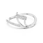 Kavira Twisted Crossover Pavé Lab Grown Diamond Bypass Ring