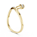 Kavira Twisted Crossover Pavé Lab Grown Diamond Bypass Ring