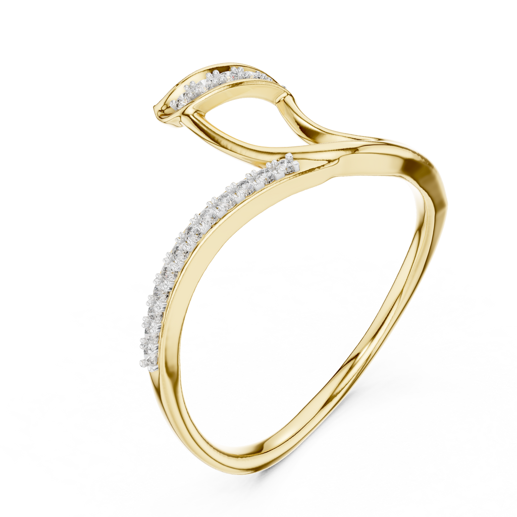 Kavira Twisted Crossover Pavé Lab Grown Diamond Bypass Ring
