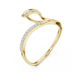 Kavira Twisted Crossover Pavé Lab Grown Diamond Bypass Ring