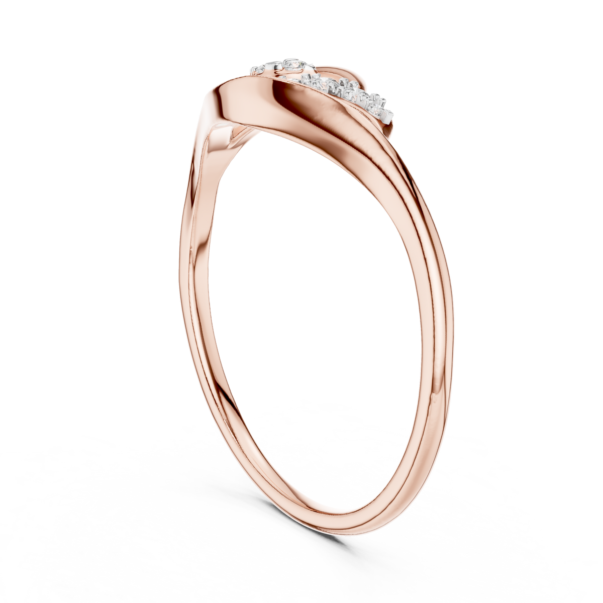 Rivelle Flowing Wave Lab Grown Diamond Bypass Ring