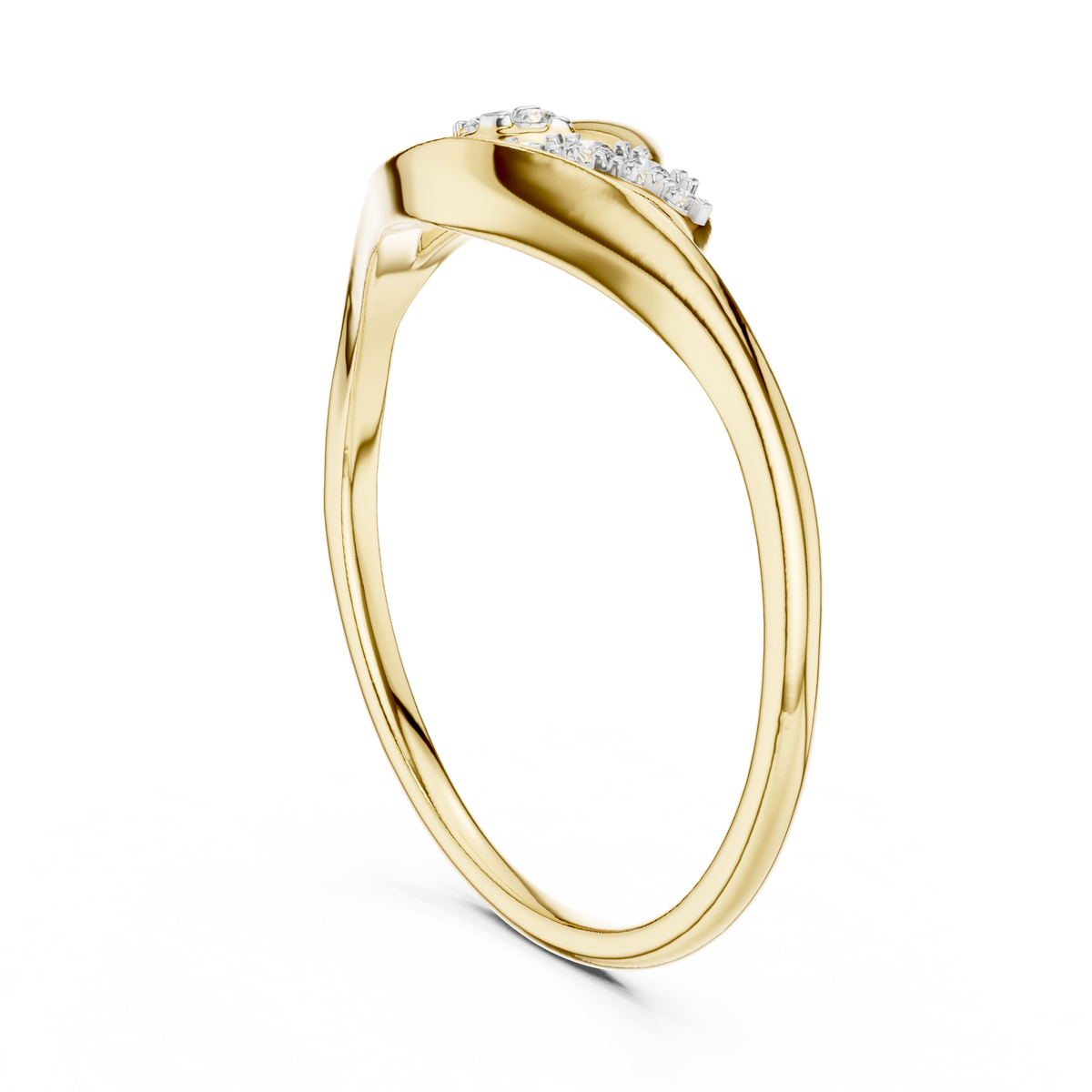Rivelle Flowing Wave Lab Grown Diamond Bypass Ring