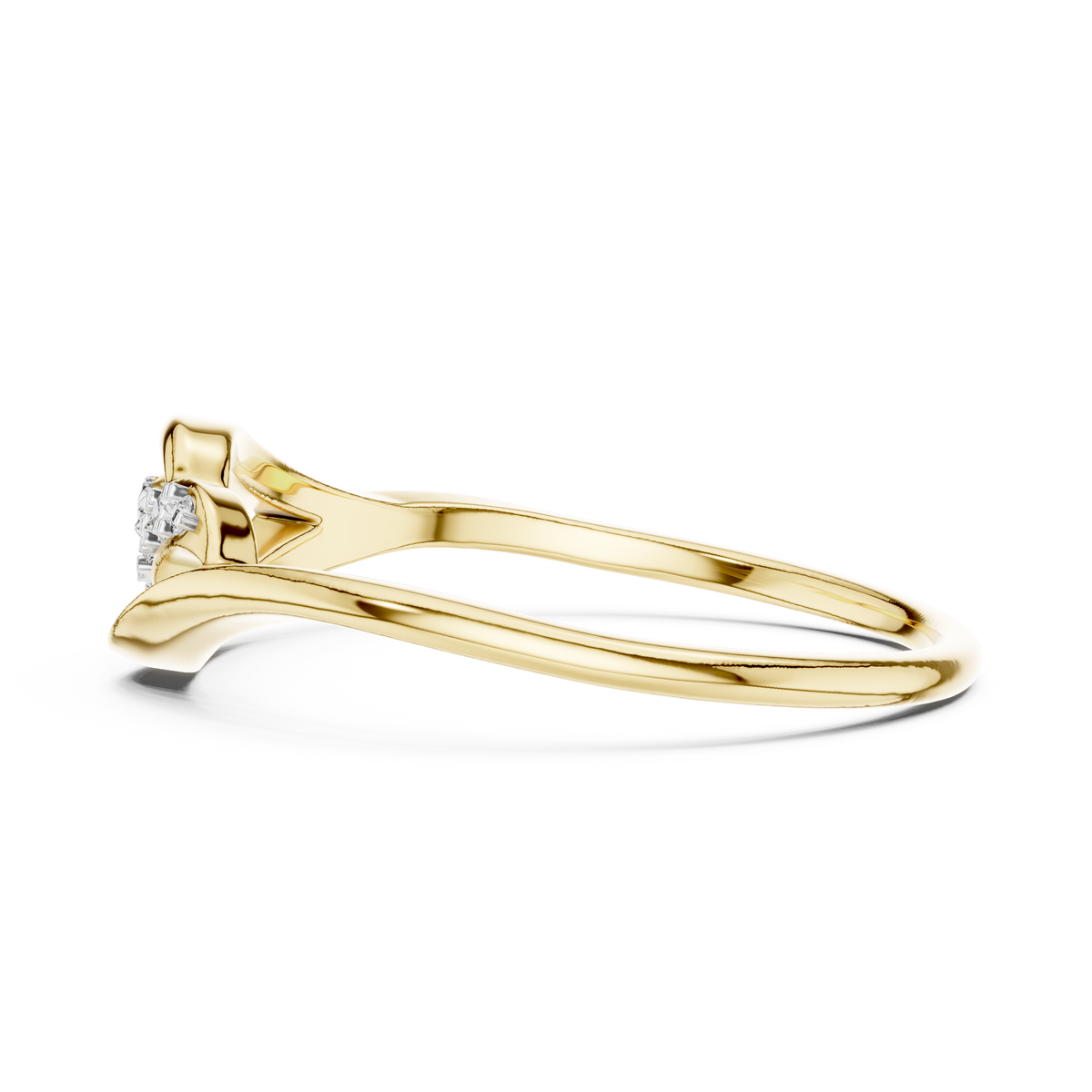 Rivelle Flowing Wave Lab Grown Diamond Bypass Ring