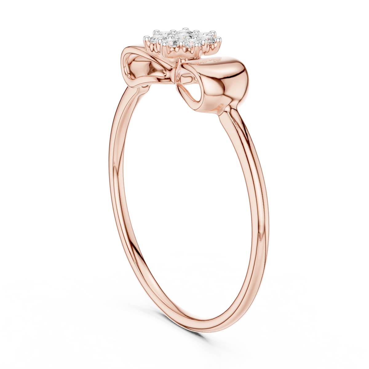 Fiocca Bow Lab Grown Diamond Cluster Ring