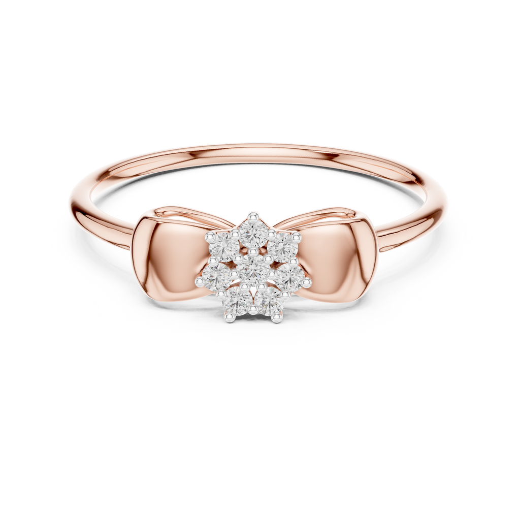 Fiocca Bow Lab Grown Diamond Cluster Ring